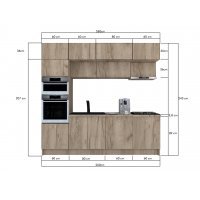 Bucatarie ZONE 260 FRONT PAL K002 / decor K002